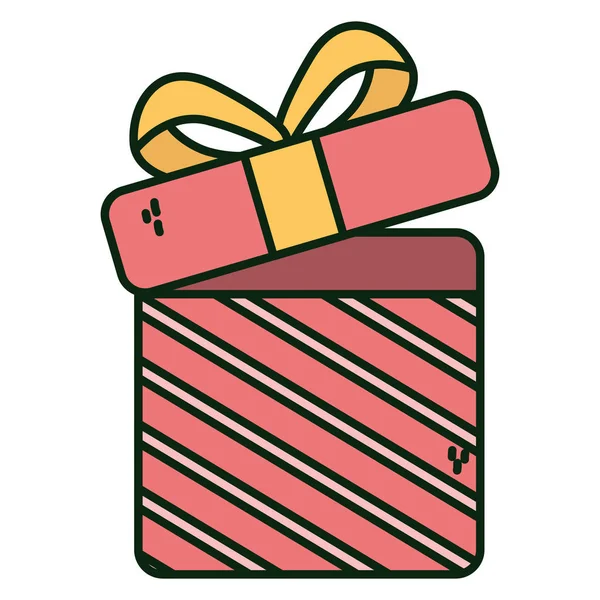 Open gift box surprise merry christmas — Image vectorielle