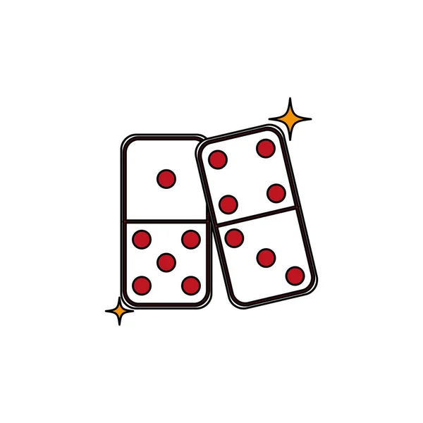 孤立赌场骰子填充设计 — 图库矢量图片