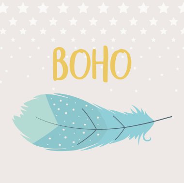 feather bird decoration boho style