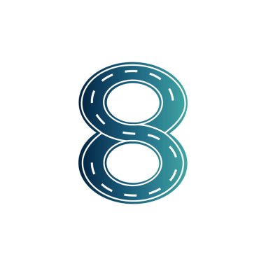 eight asphalt road gradient icon