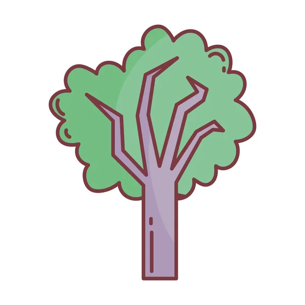 Tree foliage hello autumn design icon — Vettoriale Stock