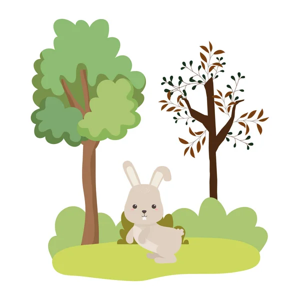 Coniglio isolato disegno vettoriale cartone animato — Vettoriale Stock