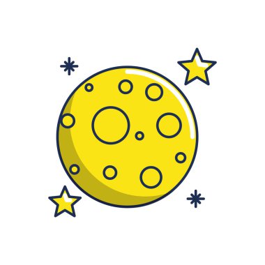 astrology moon line and fill image