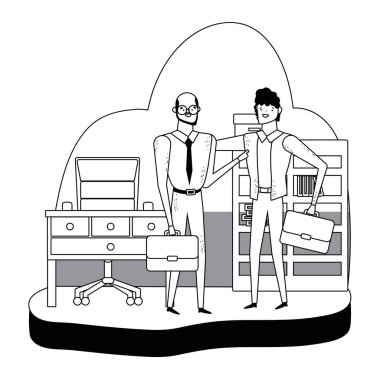 İş adamları avatar karikatür tasarım vektör illüstrasyon