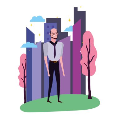 İzole edilmiş Avatar Adam vektör tasarımı