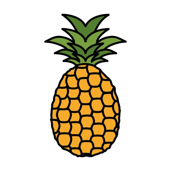 新鲜菠萝水果自然图标 — 图库矢量图片
