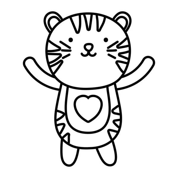 Isolated tiger cartoon vector design vector illustration — Image vectorielle