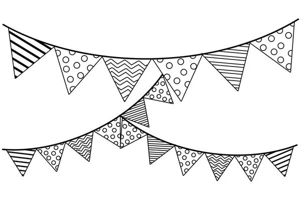 Illustrazione vettoriale di design pennant banner isolato — Vettoriale Stock