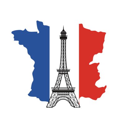 Fransa Eyfel kule vektör tasarım