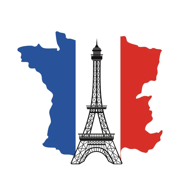 Franciaország Eiffel-torony design vektor illusztráció — Stock Vector