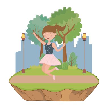 Genç kız karikatür tasarım vector Illustrator