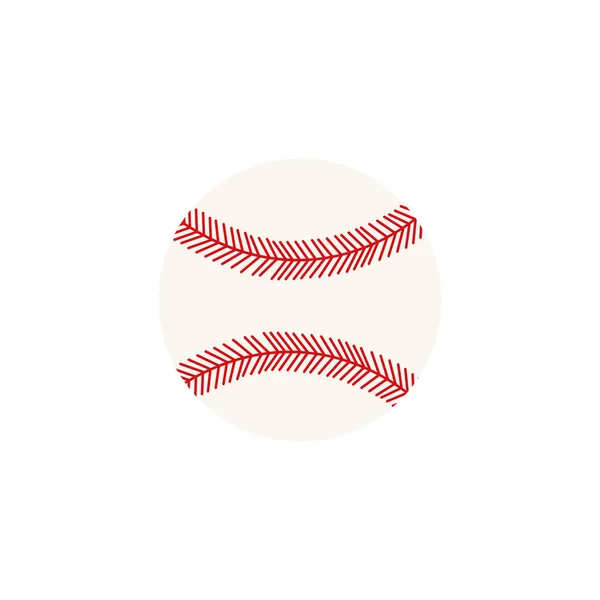 Geïsoleerde bal van honkbal plat ontwerp — Stockvector