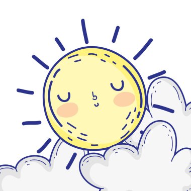 Güneş izole karikatür vektör vektör çizmek