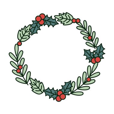 Çelenk yaprakları Mutlu Noeller