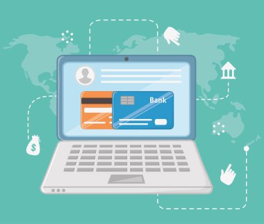 Ödeme online simge seti tasarım