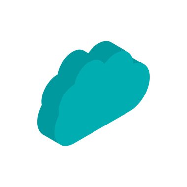 Bulut hesaplama reklam ticaret pazarlama simgesi izometrik