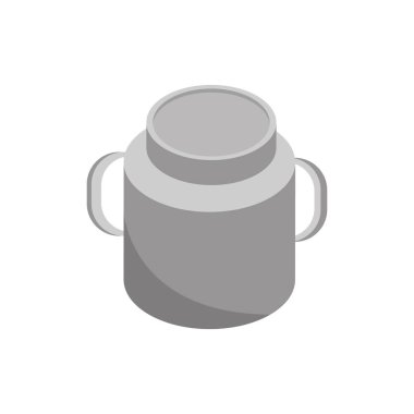 çiftlik sütü kutusu kırsal izometrik simgesi