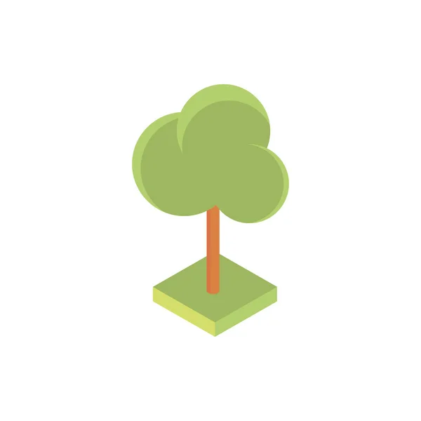 Tarım ağacı hasadı izometrik ikonu — Stok Vektör
