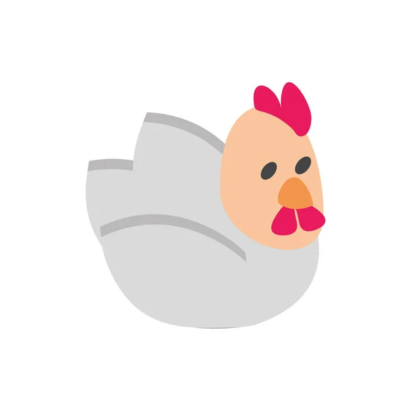 Fazenda galinha pássaro doméstico rural isométrico ícone —  Vetores de Stock