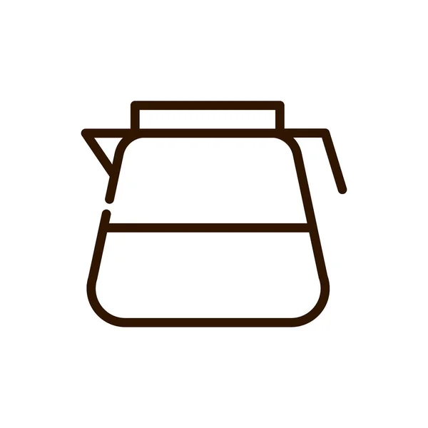 Design da linha de bebidas cafeteira — Vetor de Stock