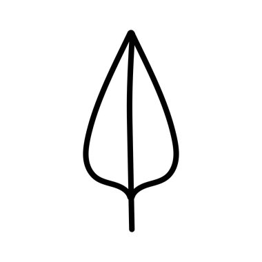 leaf foliage botanical nature icon design thick line