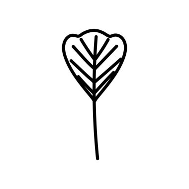 Yapraklar yapraklar narut dekorasyonu organik simge kalın çizgi