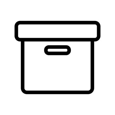 Kap depolama simgesi kalınlığında karton kutu