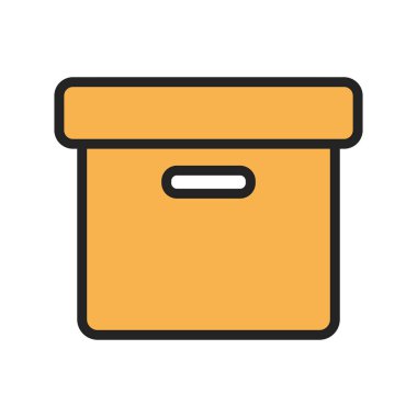 kapsül depolama simgesi olan karton kutu