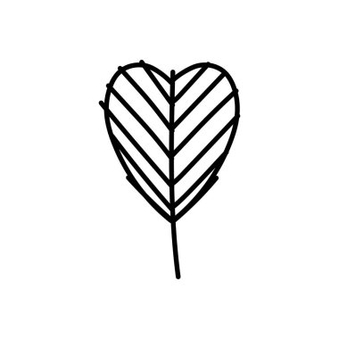 leaf foliage botanical nature icon design thick line
