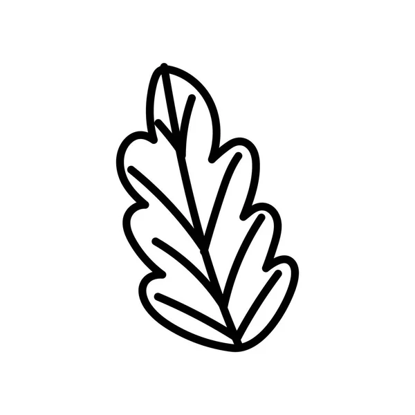 Leaf foliage botanical nature icon design thick line — Vettoriale Stock