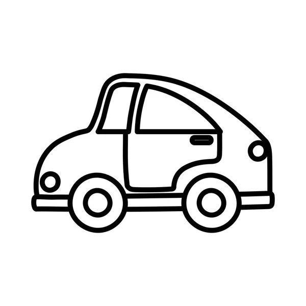 Kids toy, car transport plastic icon thick line - Stok Vektor