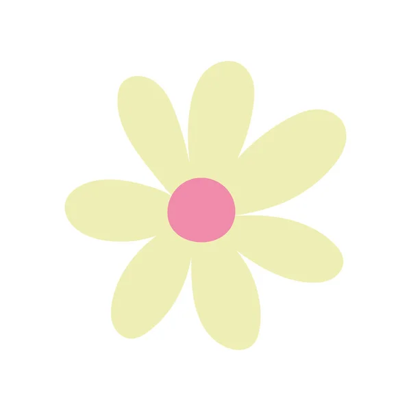 Beautiful flower decoration ornament icon — 스톡 벡터