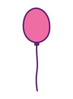 pink balloon decoration party celebration icon