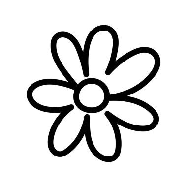 beautiful flower decoration ornament icon line style