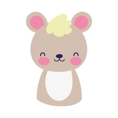cute teddy bear toy cartoon icon