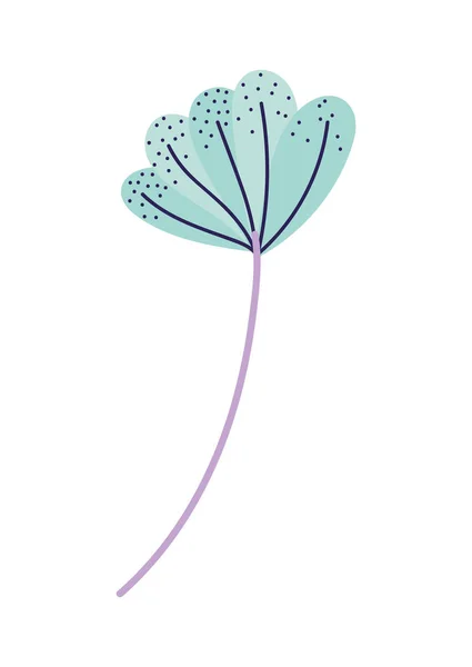 Green flower stem botanical floral decoration — Vector de stock