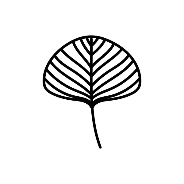 Leaf foliage botanical nature icon design thick line — Image vectorielle