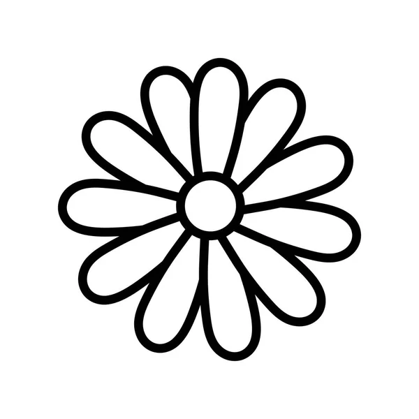 花自然装飾アイコン太い線 — ストックベクタ