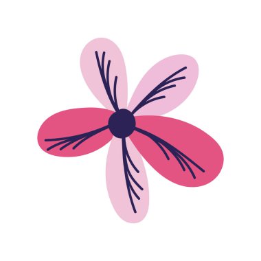 beautiful flower decoration ornament icon