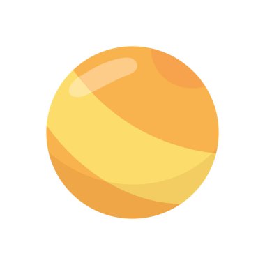 kids toy, yellow rubber beach ball icon