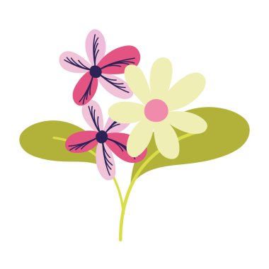 Dekoratif çiçek buketi yaprakları