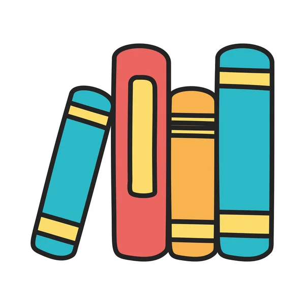 Stack of books literature education knowledge — Stock Vector