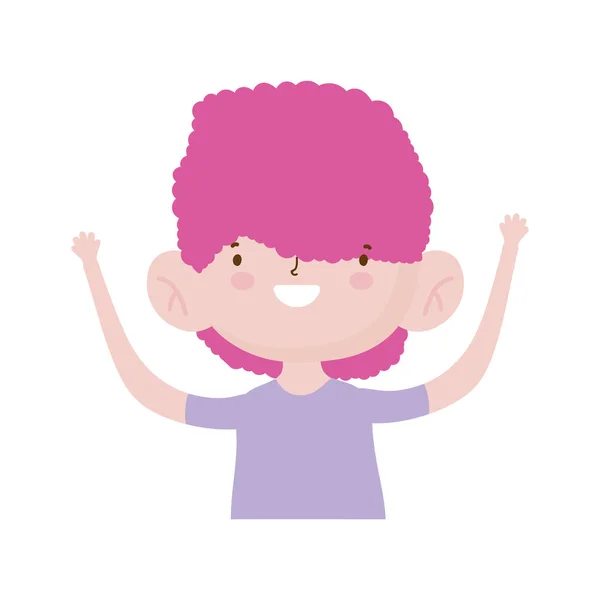 Lindo pequeño personaje de dibujos animados para niños retrato — Vector de stock