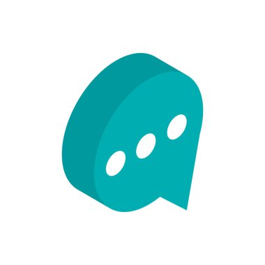 Konuşma balonu reklam ticaret pazarlama simgesi izometrik