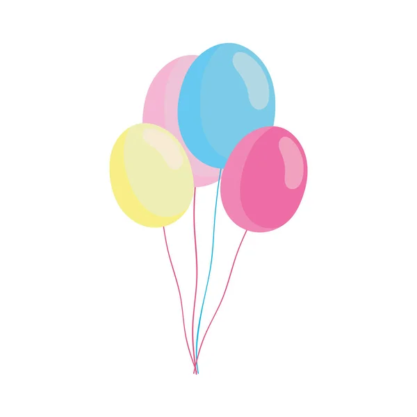 Святкування вечірки прикраси букет повітряних кульок — стоковий вектор