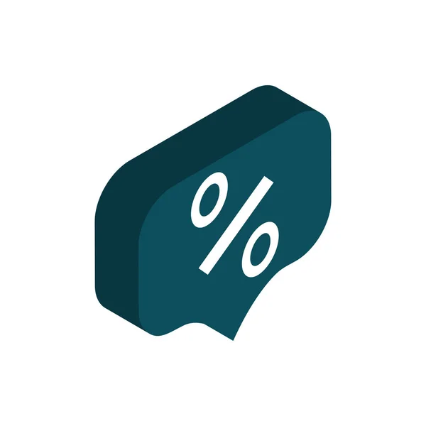 Eommerce business internet discount percent sale icon. — Vector de stock