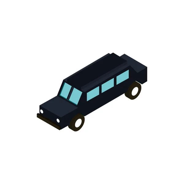 Vracht compacte suv transportvoertuig isometrische pictogram — Stockvector