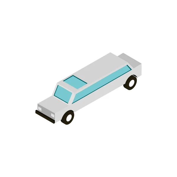 Transport limousine vehicle isometric icon — Stock Vector