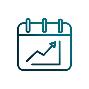 Ekonomi iş raporları istatistik grafiği gradyan çizgisi