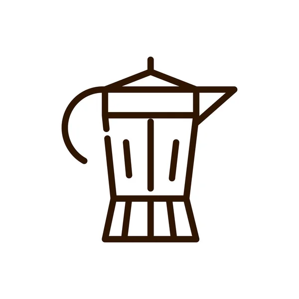 Italian coffee maker preparation line design — стоковый вектор